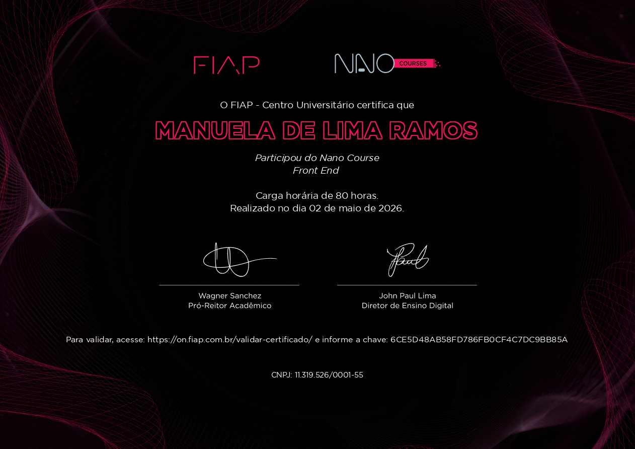Certificado Front-end