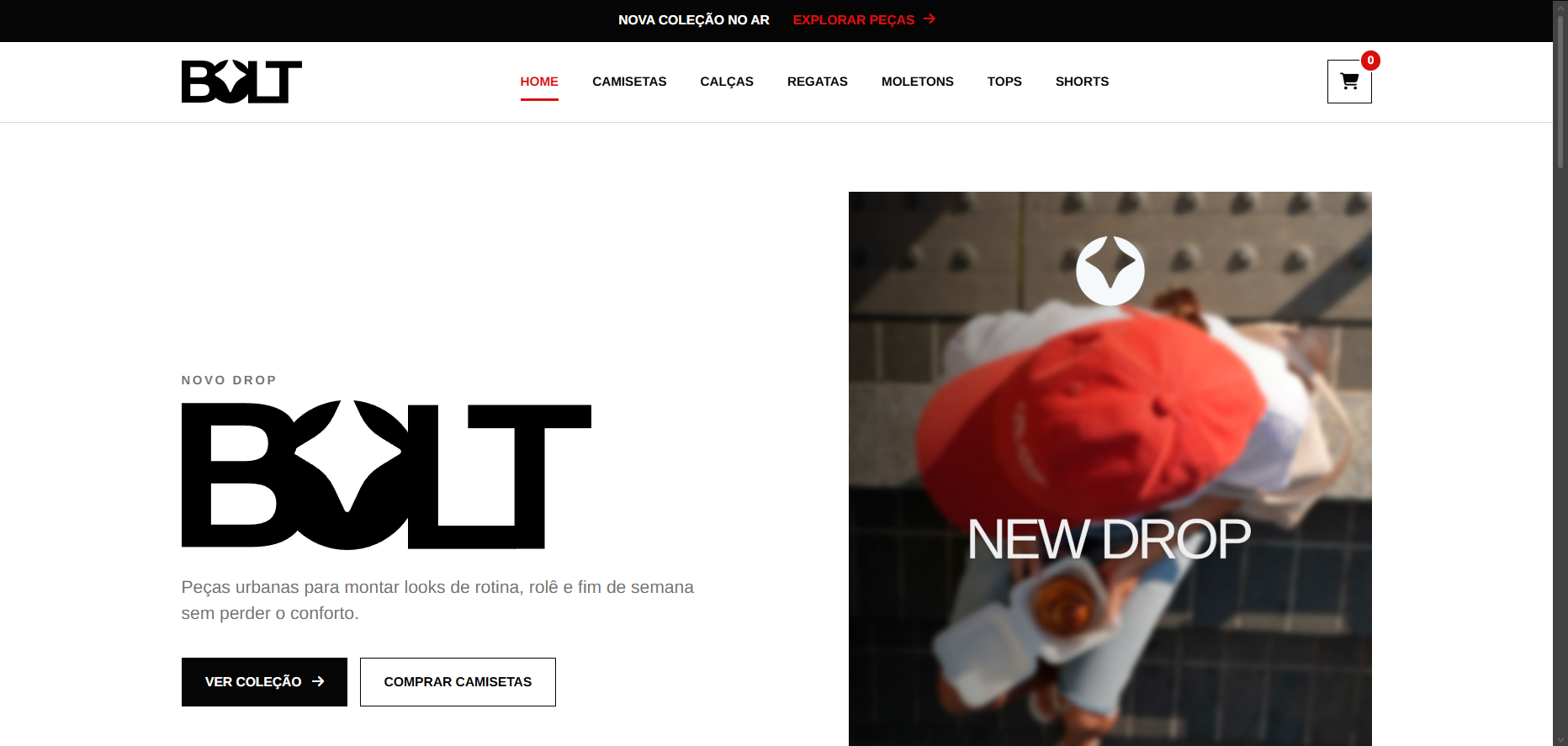 Print do projeto Bolt Store